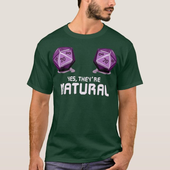 Camiseta Sí, son tablero de dados de Dungeon Gamer natural (Anverso)