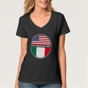 Camiseta Sí, Soy Ambas Bandera De Estados Unidos México