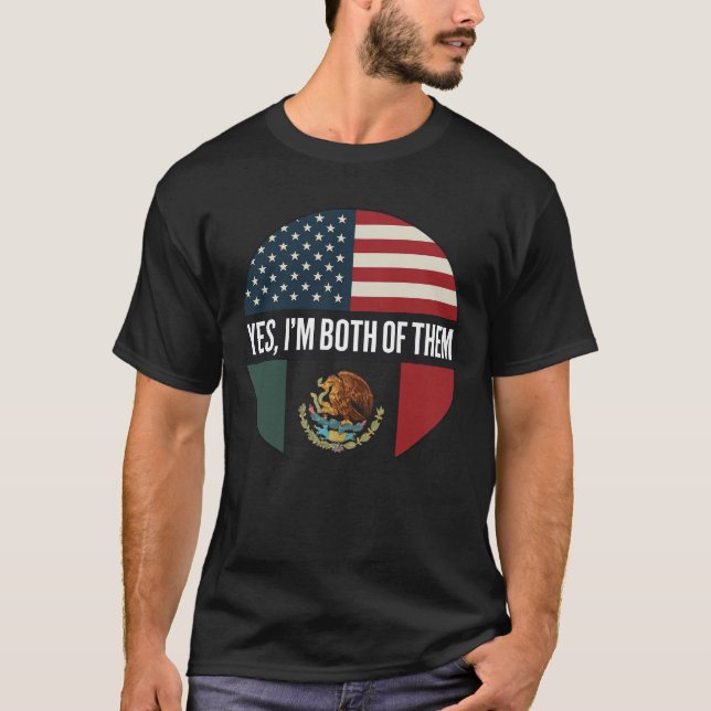 Camiseta Sí, soy ambos: ciudadano con orgullosa doble ident (Anverso)