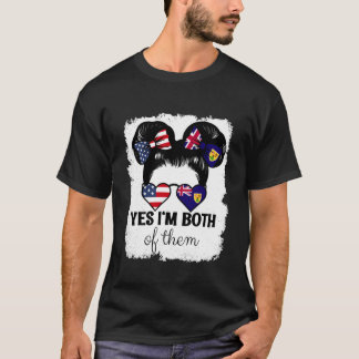 Camiseta Sí, soy ambos Estados Unidos Turcos y Caicos Mix C