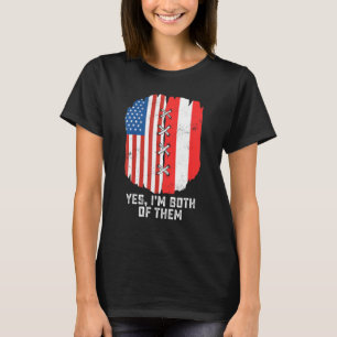 Camiseta Sí, soy ambos mitad peruanos medio americanos