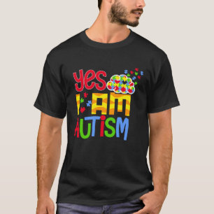 Camiseta Sí, soy autismo aceptación de conciencia infantil 