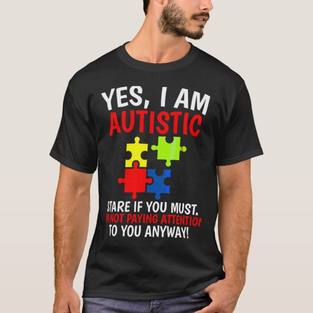 Camiseta Sí, soy autista, autismo y niños para la toma de c (Anverso)