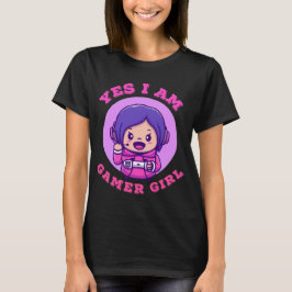 Camiseta Sí, soy chica jugadora, regalo lindo