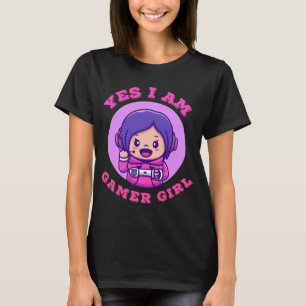 Camiseta Sí, soy chica jugadora, regalo lindo