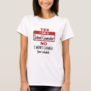 Camiseta Sí, soy consejero escolar, cambio de horario