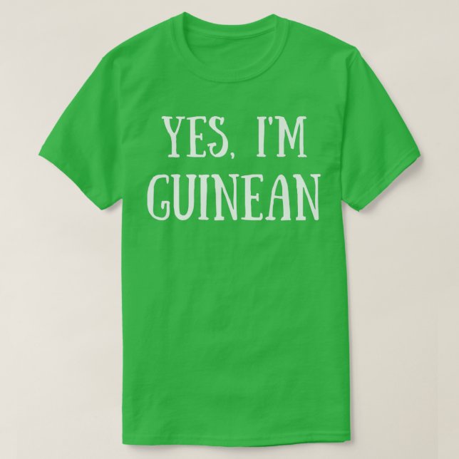 Camiseta Sí, soy Guinea guineana (Diseño del anverso)