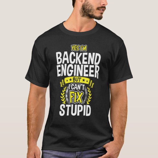 Camiseta Sí, soy ingeniero de backend (Anverso)