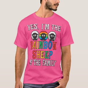 Camiseta Sí, soy la oveja arcoiris de la familia campesina