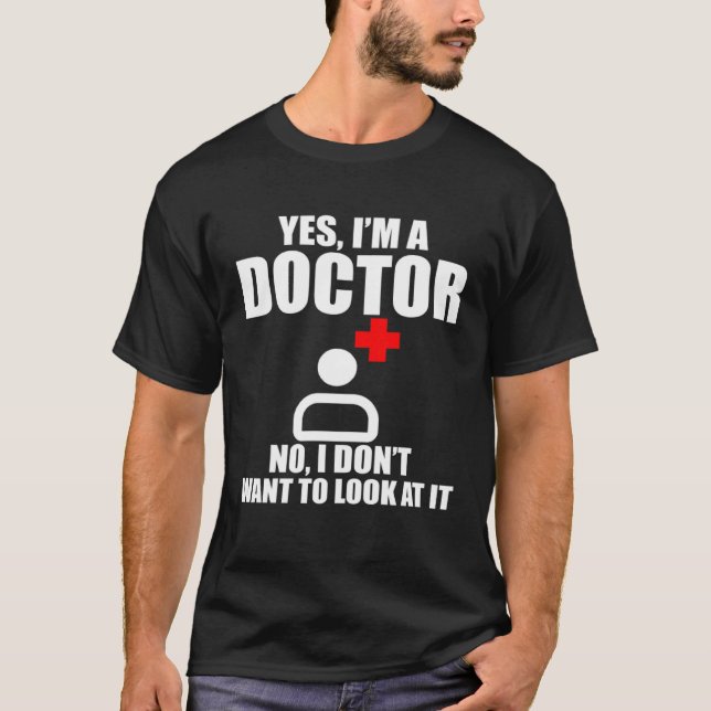 Camiseta Sí, soy Médica. No, no quiero verlo. (Anverso)