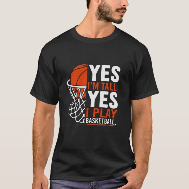 Camiseta Sí, soy muy divertido el básquetbol para hombres m (Anverso)