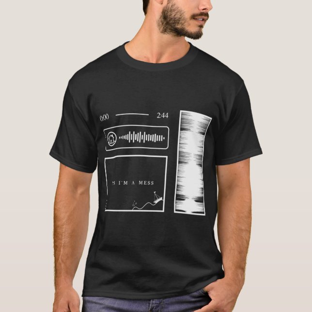 Camiseta Sí, soy un desorden Gráficos de audio (con código  (Anverso)