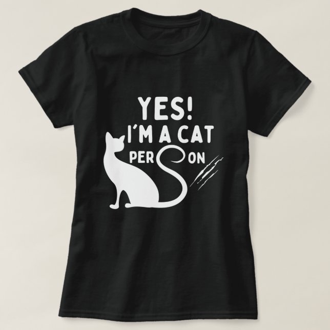 Camiseta SÍ, soy un gato (Diseño del anverso)