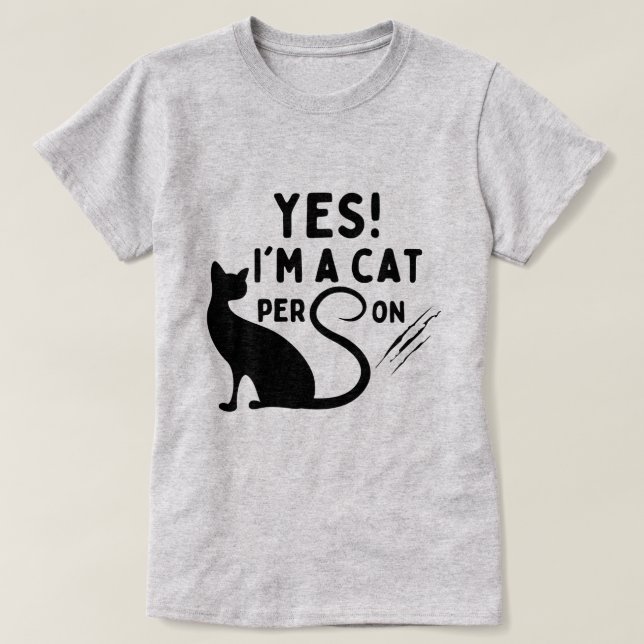 Camiseta SÍ, soy un gato (Diseño del anverso)