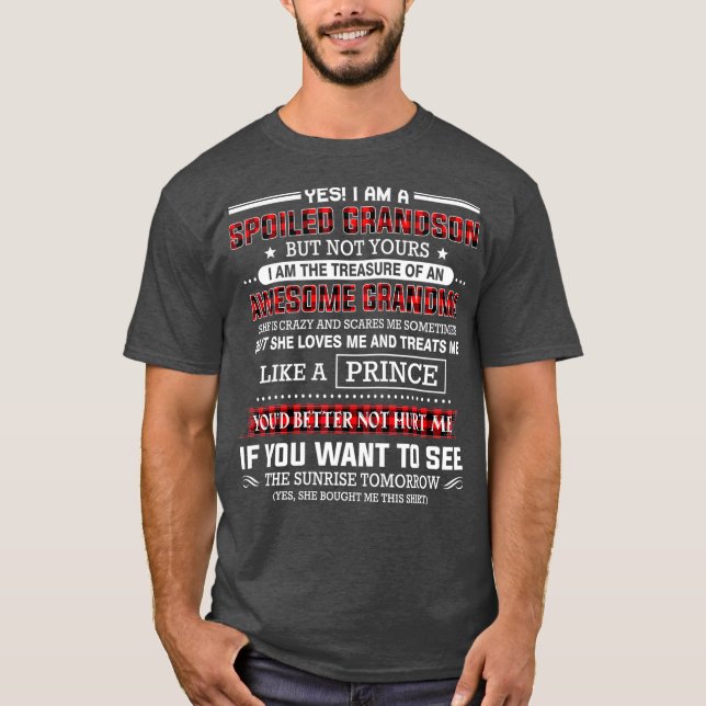 Camiseta Sí, soy un nieto malcriado de un asombroso (Anverso)
