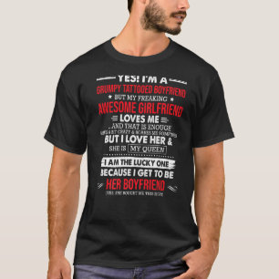 Camiseta Sí, soy un novio aburrido y tatuado, mi novia