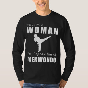 Camiseta Sí, soy una mujer que habla bien taekwondo - Funn