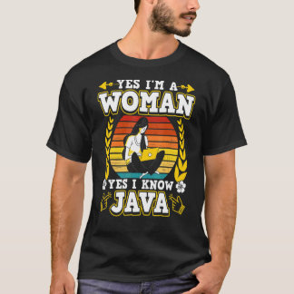 Camiseta Sí, soy una mujer Sí Conozco Java