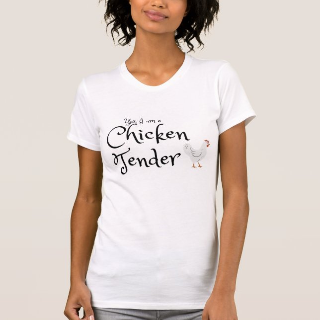 Camiseta Sí, soy una oferta de pollo con gallo blanco (Anverso)
