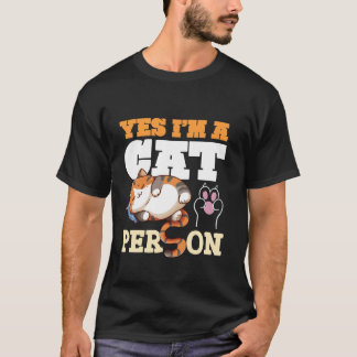 Camiseta Sí, soy una persona de gatos Vibraciones felinas l