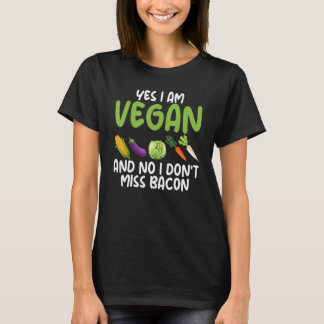 Camiseta Sí, soy vegetariano No, no extraño a Bacon Vegeta