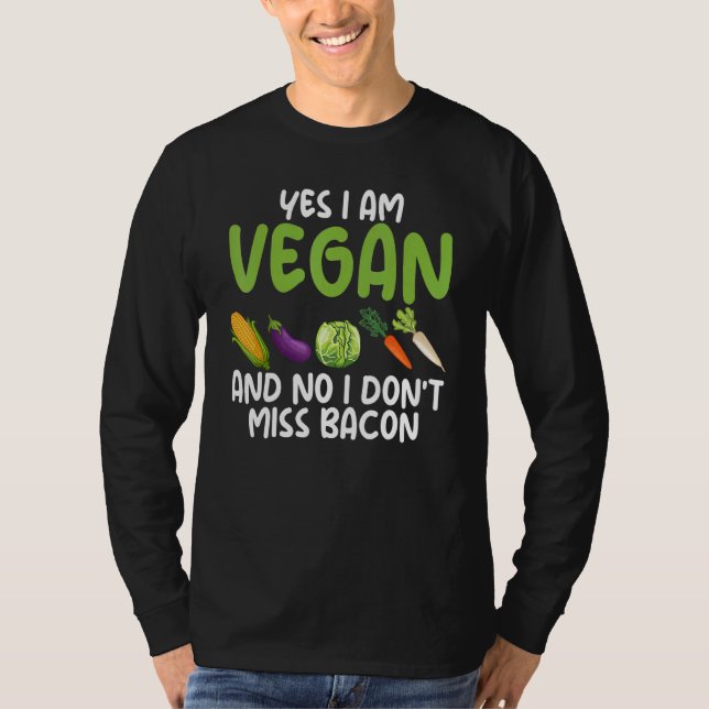 Camiseta Sí, soy vegetariano No, no extraño a Bacon Vegeta (Anverso)