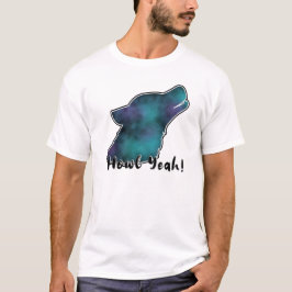 Camiseta ¡Sí! Space Galaxy Wolf Silhouette