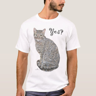 Camiseta ¿Sí?  Tabby Cat está abierto