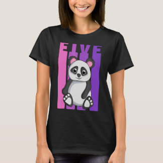 Camiseta Sí, tengo 5 años de edad, Panda tema 5 de cumpleañ