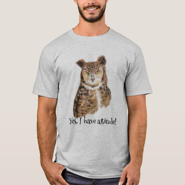 Camiseta 'Sí, Tengo Actitud' Cita arte para los amantes de  (Anverso)