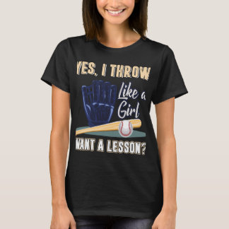 Camiseta Sí, Tiro Como Un Softball Chica