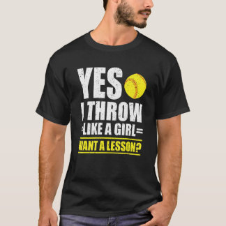Camiseta Sí, tiro como una chica ¿Quieres una lección? Cami