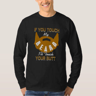 Camiseta Si tocas mi barba tocaré tu culo Retro P