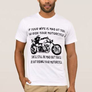 Camiseta Si Tu Esposa Está Loca En Ti, Ve En Motocicleta