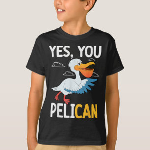 Camiseta Sí, tú pelícano ave acuática motivación escolar ma