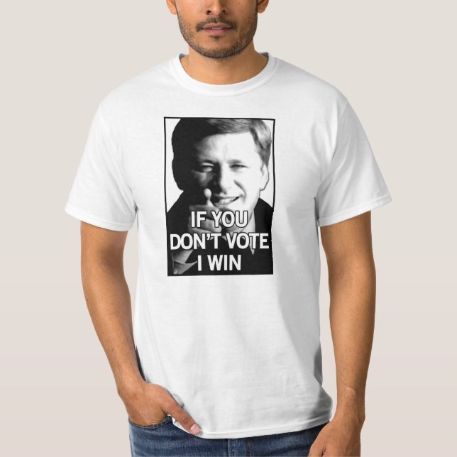 Camiseta Si usted no vota los triunfos de Harper (Anverso)
