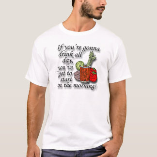 Camiseta Si usted va a beber todo el día negro