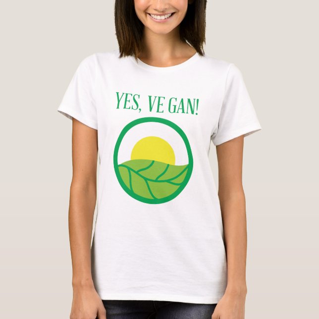 Camiseta ¡Sí vegano! (Anverso)