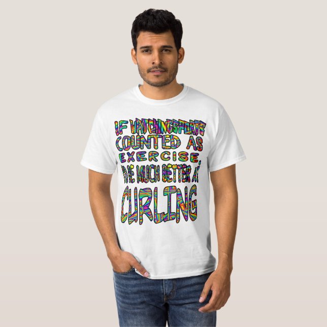Camiseta Si ver deportes era ejercicio... (Anverso completo)