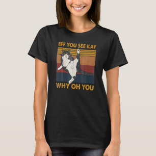 Camiseta Si Ves A Kay Por Qué Oh, Retro Cat Graphic
