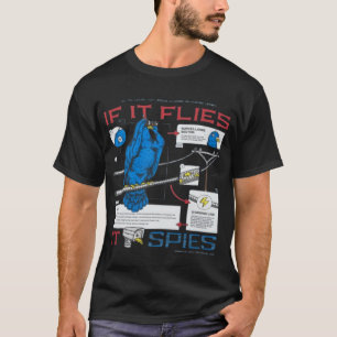 Camiseta Si vuela, espia a pájaros graciosos no es un verda