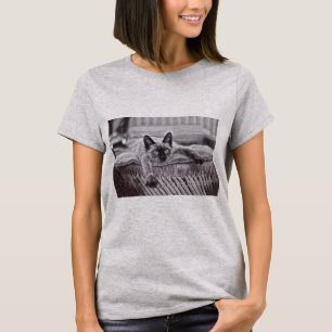 Camiseta siamesa de las mujeres Cat_1