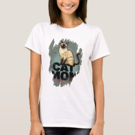 Camiseta Siamese Cat Mom: Pawsitively Adorable