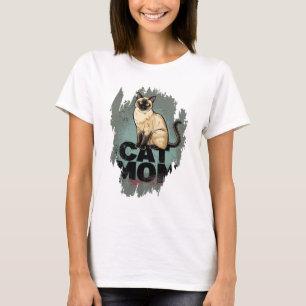 Camiseta Siamese Cat Mom: Pawsitively Adorable