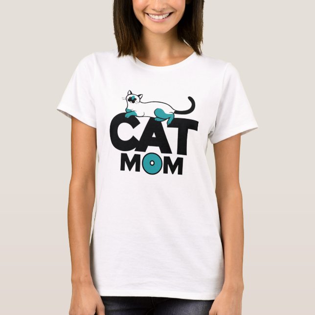 Camiseta Siamese Cat Mom Squad (Anverso)