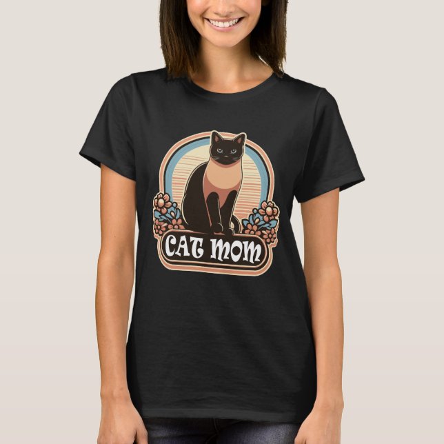 Camiseta Siamese Cat Mom: The Purrfect Title (Anverso)