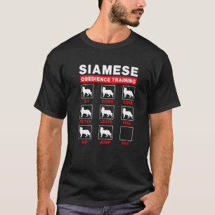Camiseta Siamese Cat Obedience Training Funny Kitten Lover