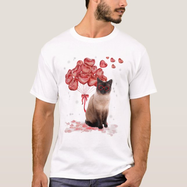 Camiseta Siamese Heart Valentines (Anverso)