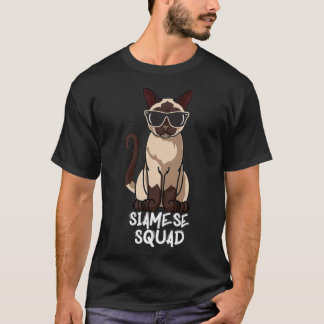 Camiseta Siamese Squad Funny Cat Lover Sunglasses Squad bes