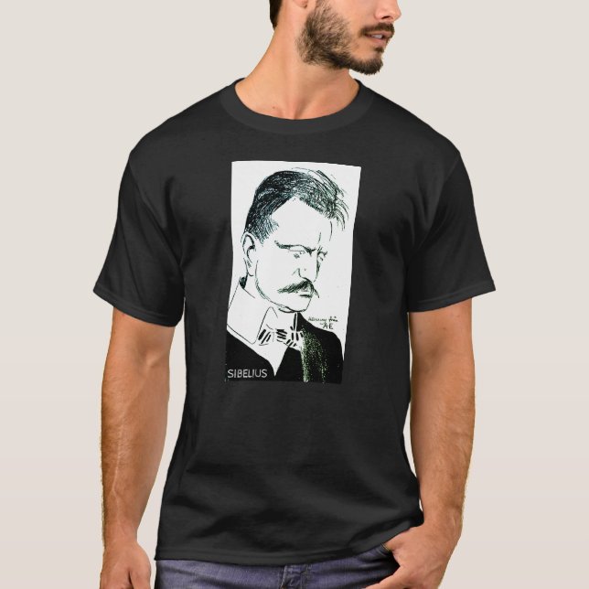 Camiseta Sibelius: dibujo de Albert Engström (1904) T-Shirt (Anverso)